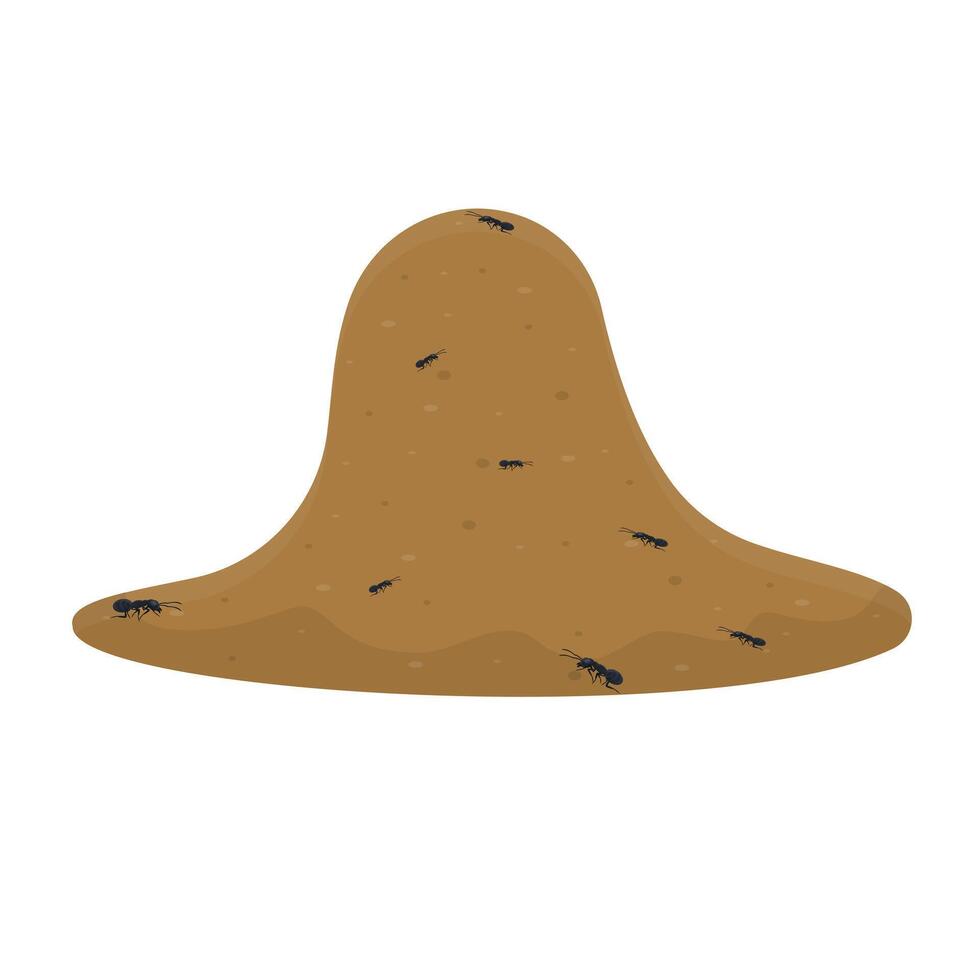 The anthill. Insect ant vector