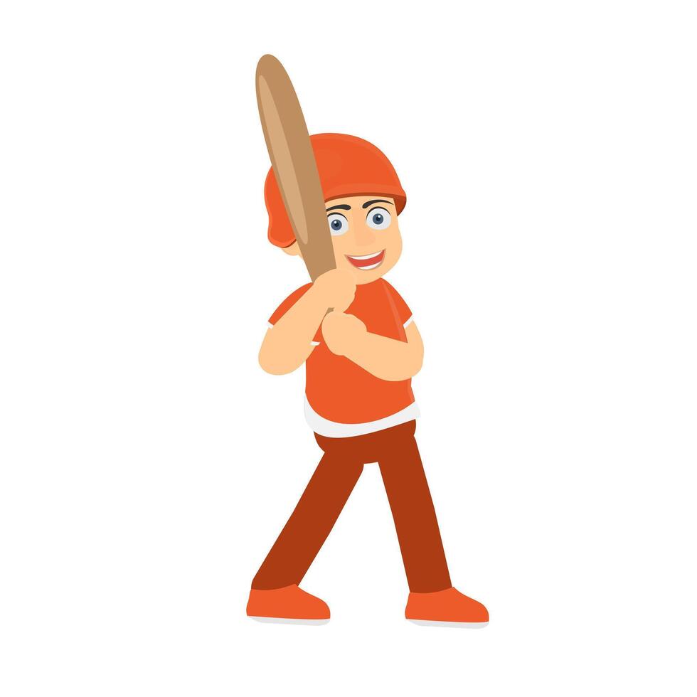 A baseball player with a baseball bat. Baseball game vector
