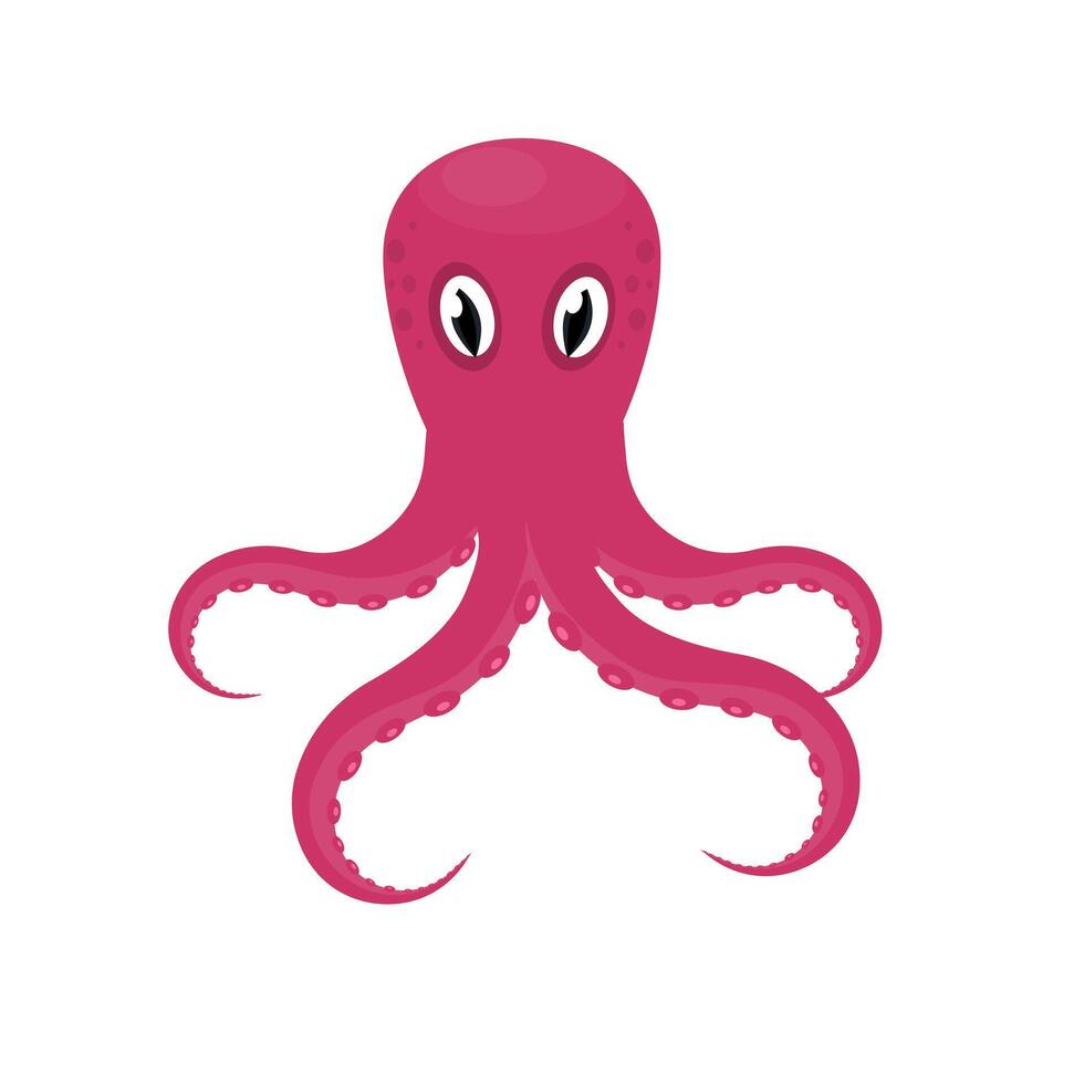 Octopus. Squid animal vector