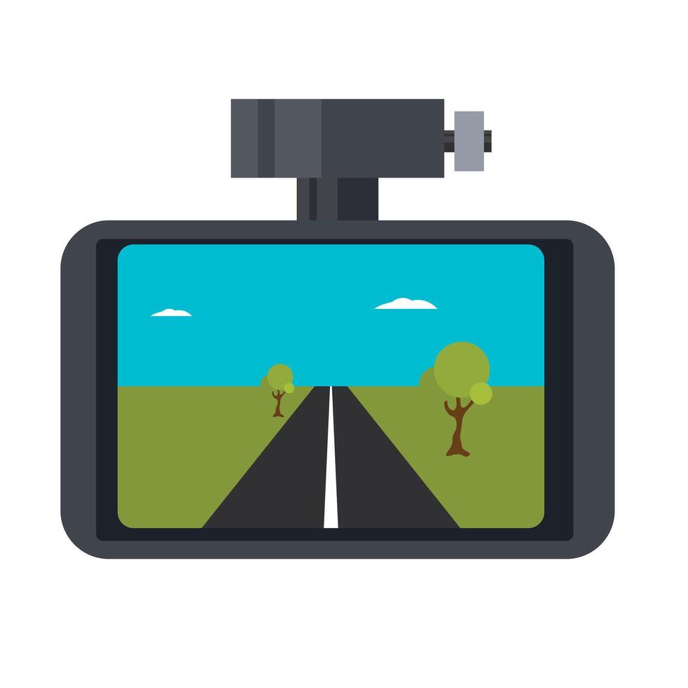 Recorder. Recording on the road vector