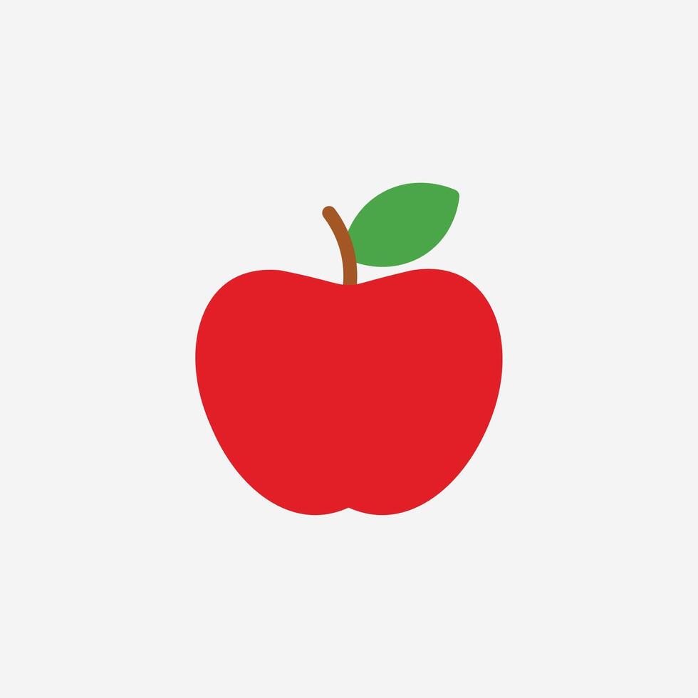 Apple icon. Red apple logo isolated on white background. vector