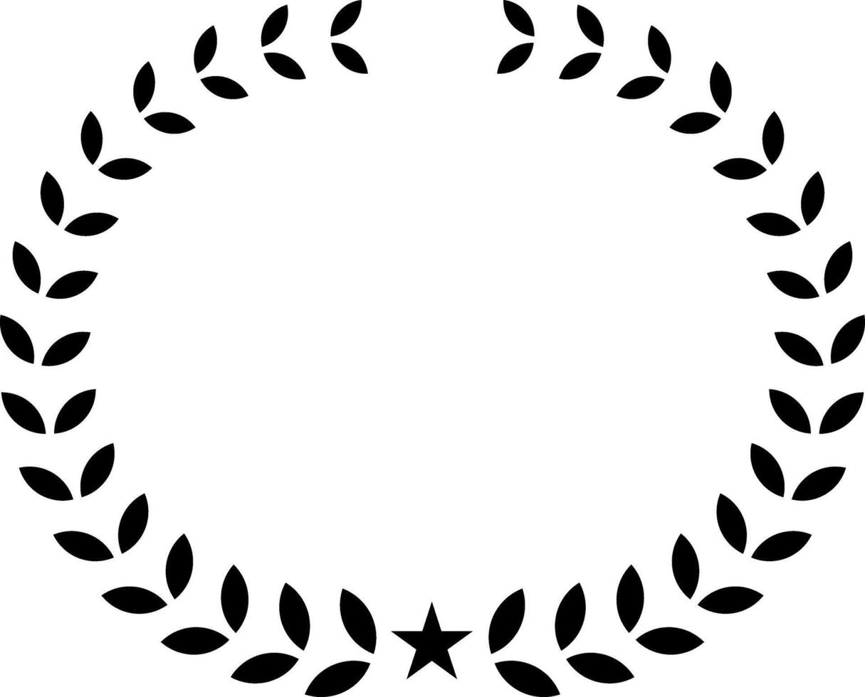 Black Laurel wealth illustrator a symbol of victory and achievement design elements vector
