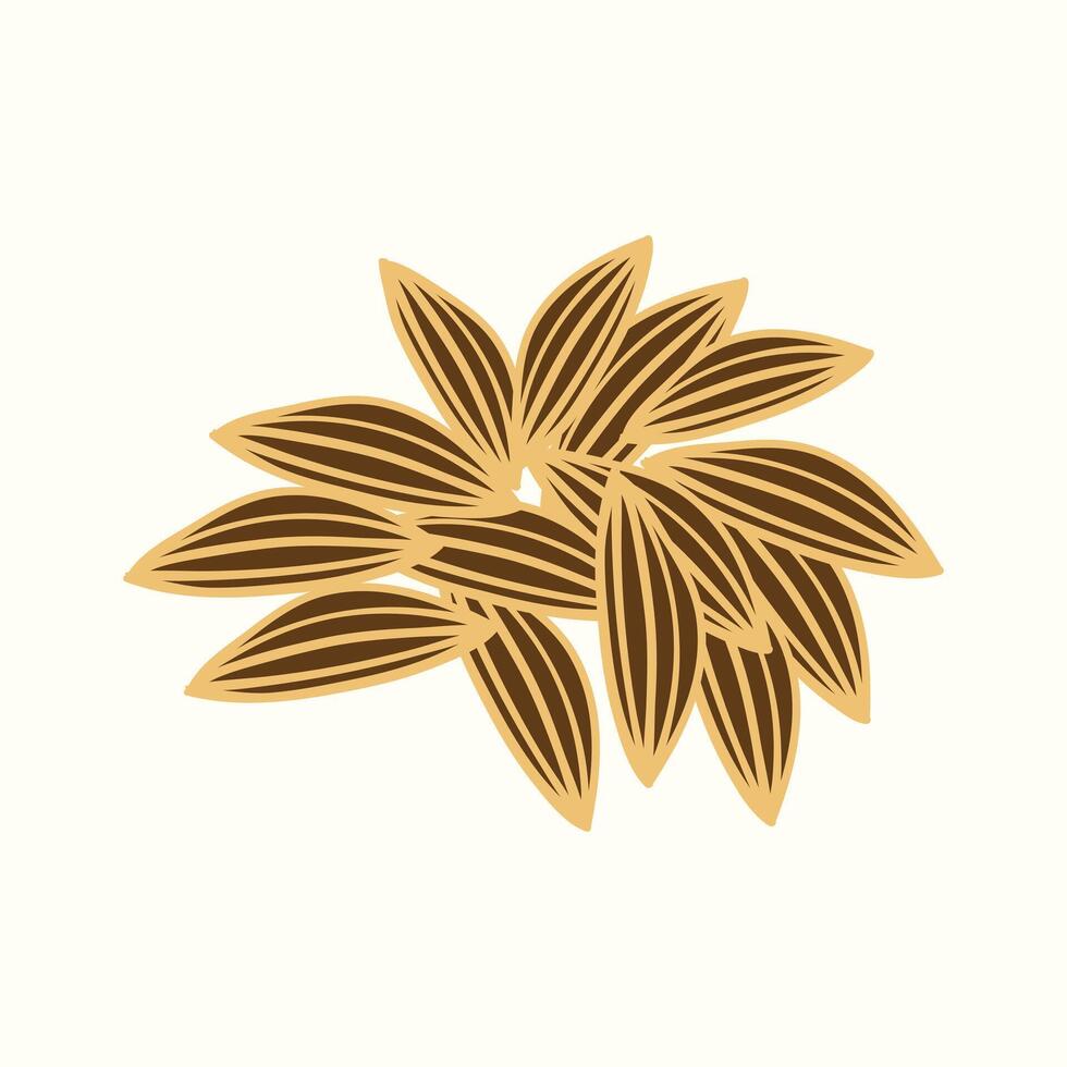 Cumin flat design cartoon icon illustration vector
