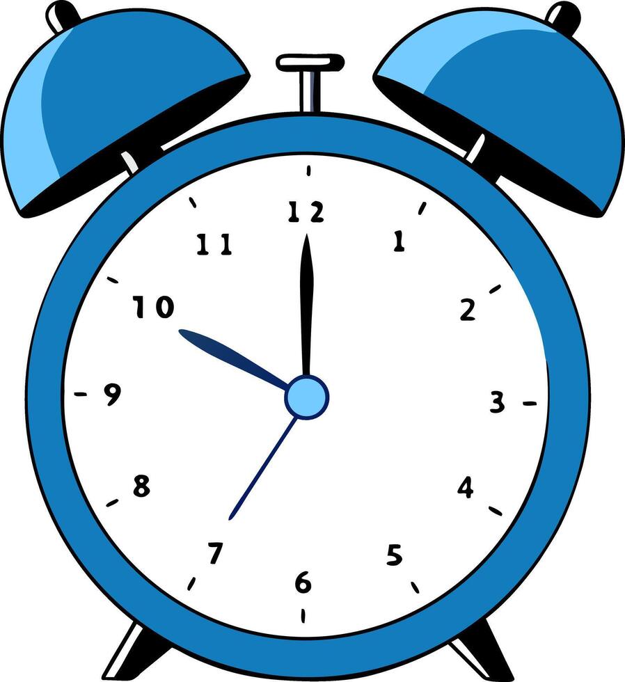 blue alarm Clock icon Illustration vector