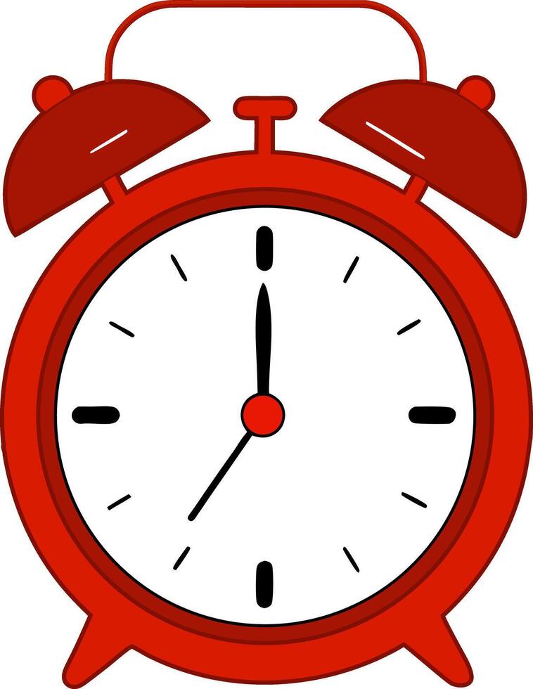 red alarm Clock icon Illustration vector