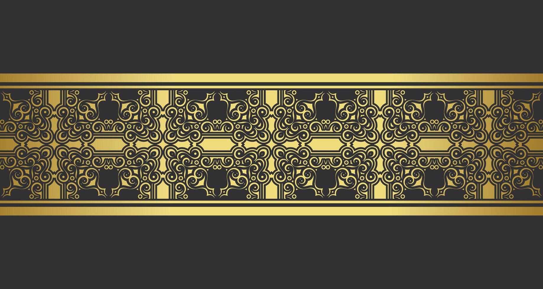 Elegant golden ornamental border. vector