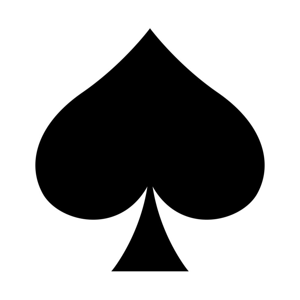 Playing card suit symbol Spade shape, illustration isolated on white background vector