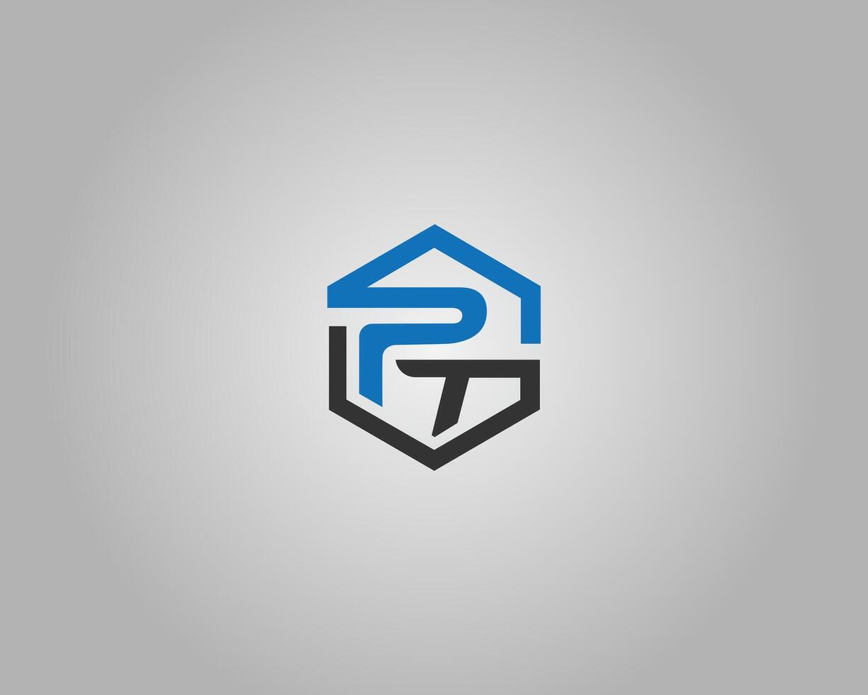 Abstract TP or PT Letter Logo Design Template. vector