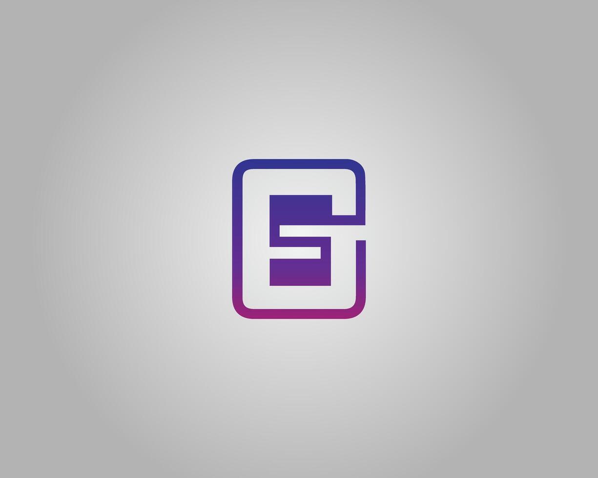GS or SG Abstract Letter Initial Logo Design Template. vector