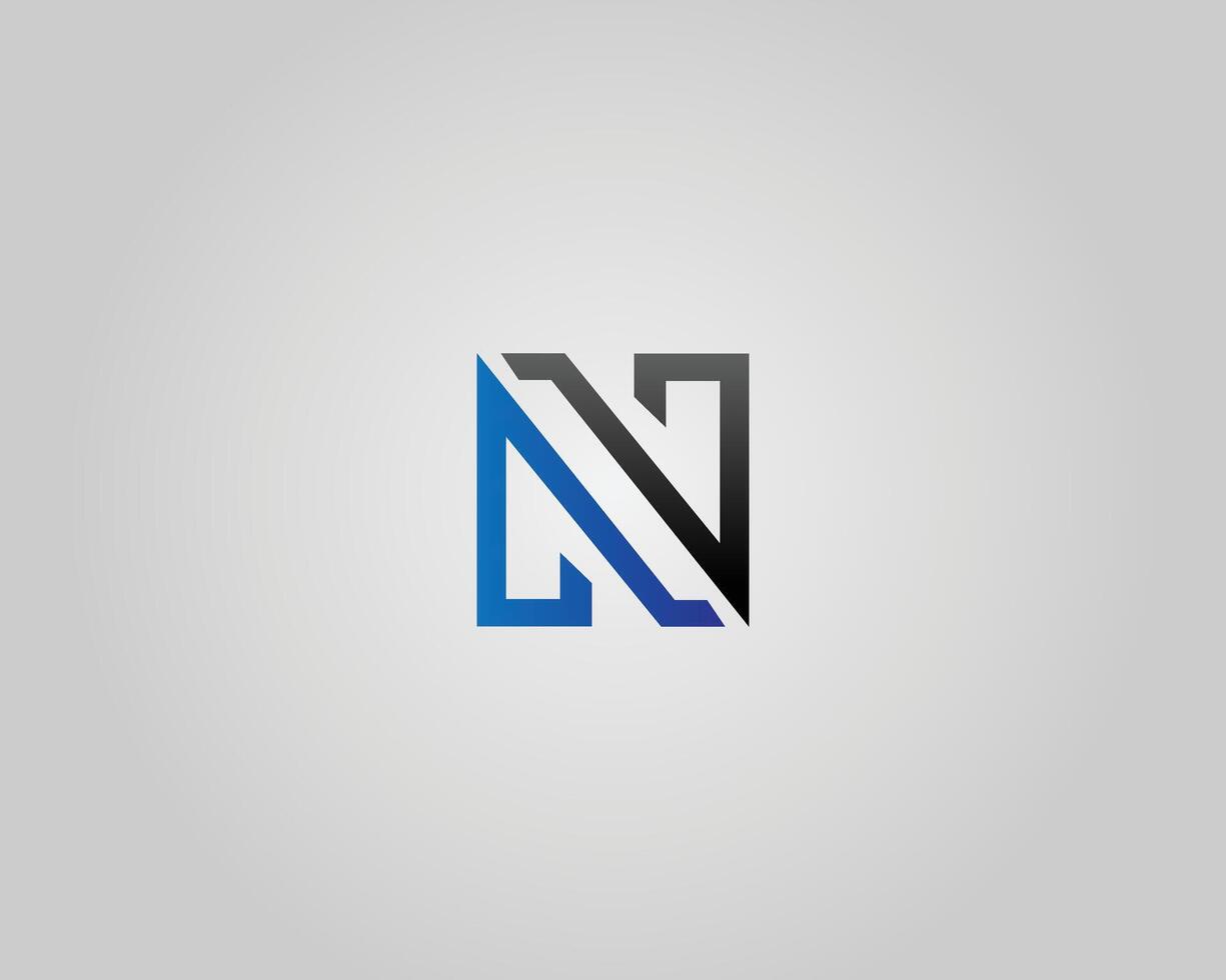 Abstract Initial Letter N Logo Design Logo Design Concept Template. vector