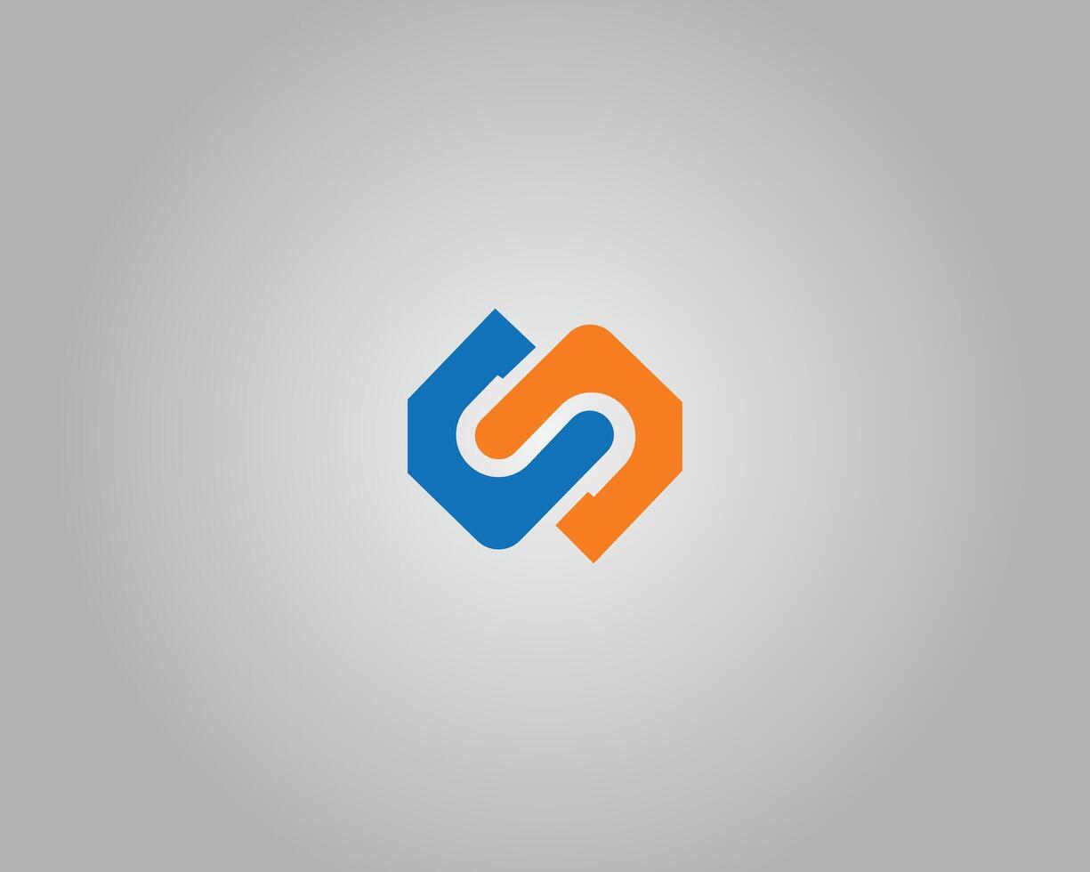 Letter S or SS initial logo design minimal elegant template vector
