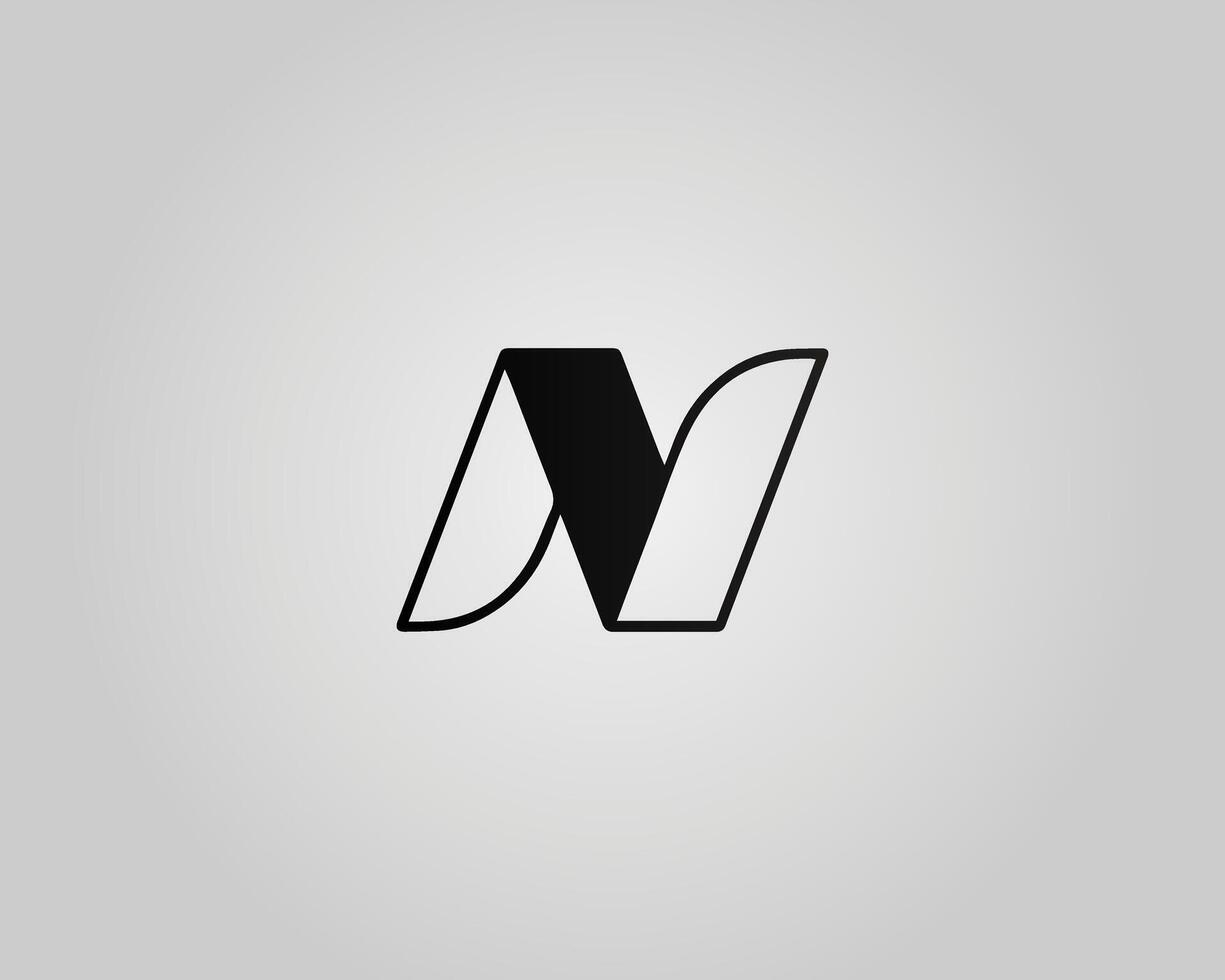 Abstract Initial Letter N Logo Design Logo Design Template. vector