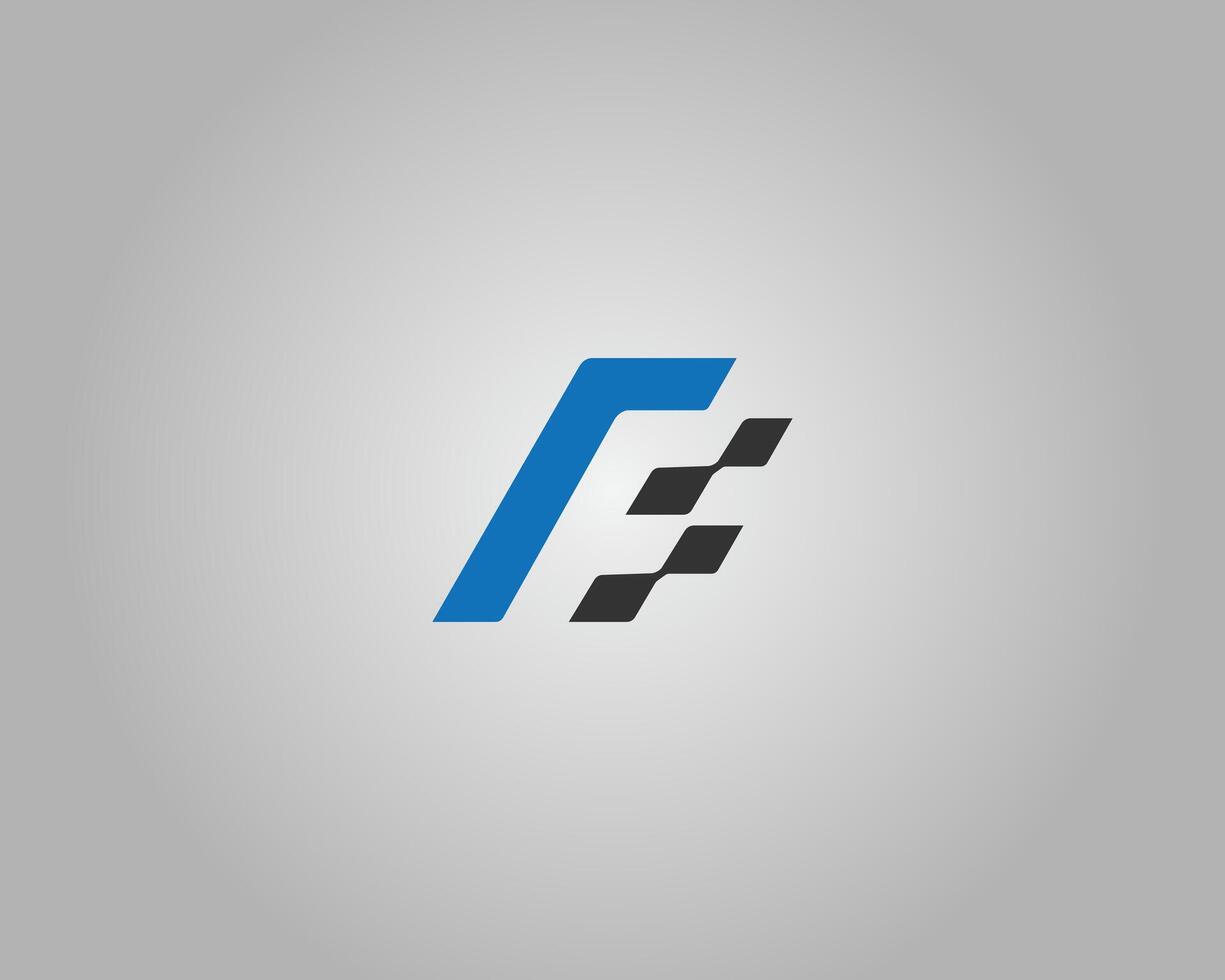 Letter FF Abstract Logo Design Concept Template. vector