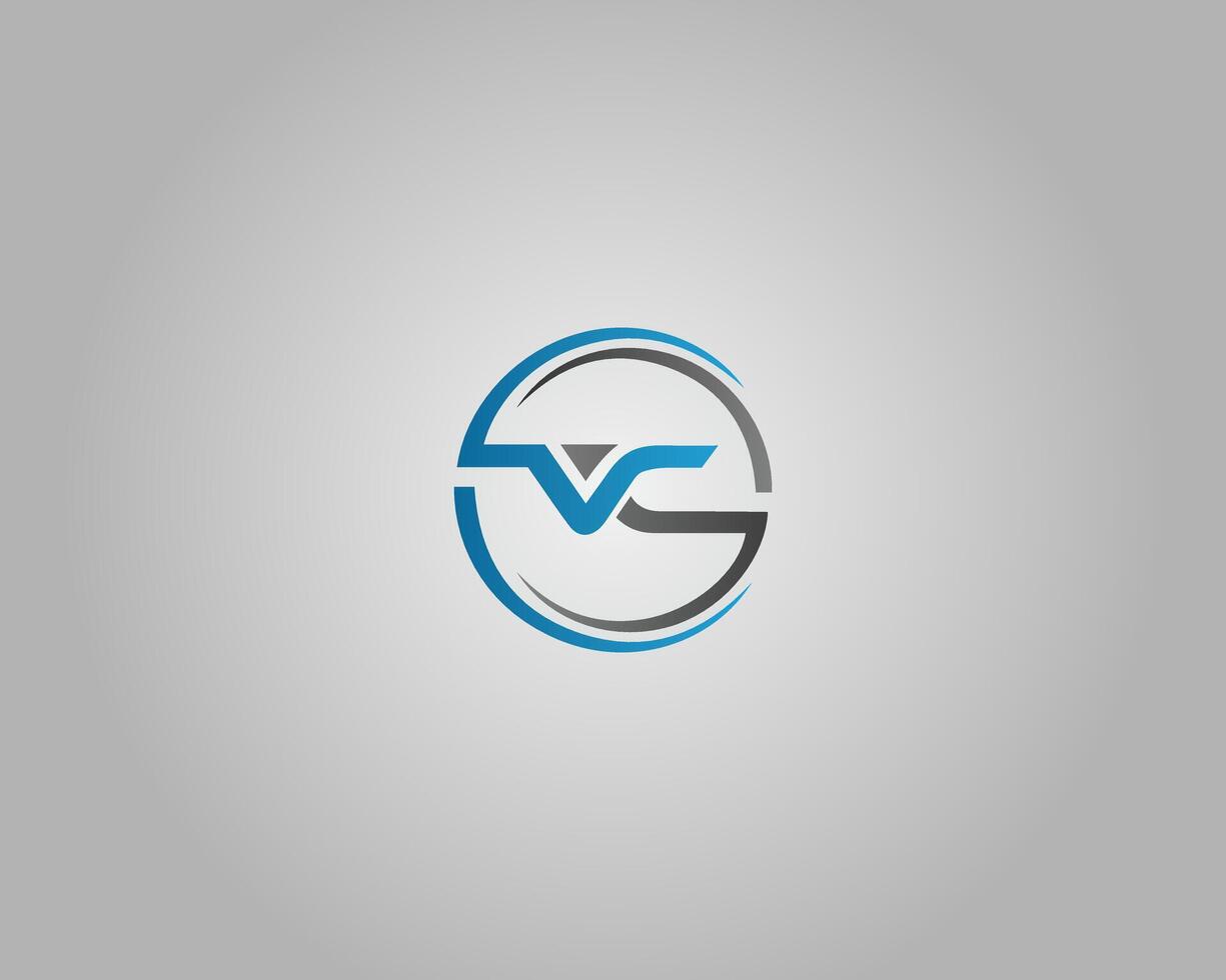 Letter VC Abstract Initial Logo Design Template. vector