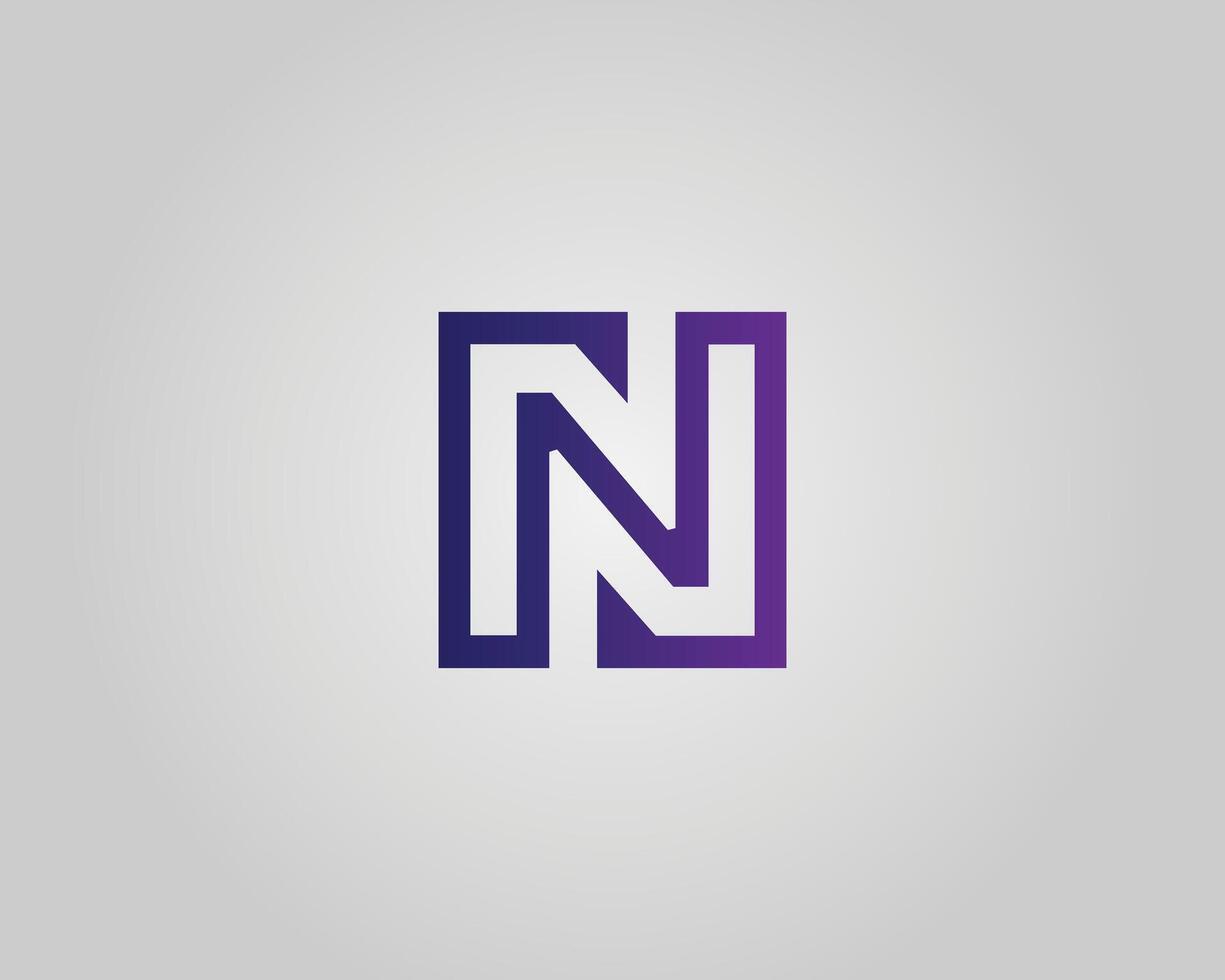 Abstract Initial Letter N Logo Design Logo Design Icon Template. vector