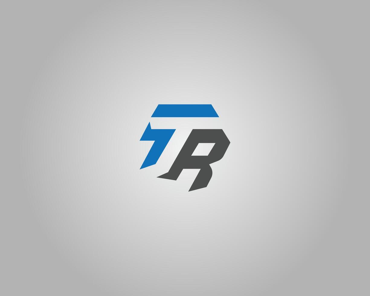 Letter TR in Hexagon Shape Logo Design Template. vector
