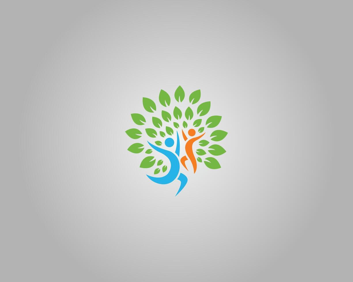 Healthy Living Community Logo Design Template. vector