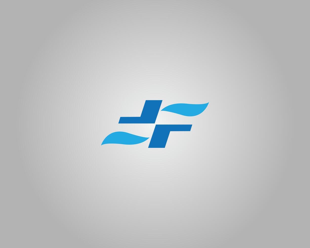 Letter FF Abstract Logo Design Icon Template. vector