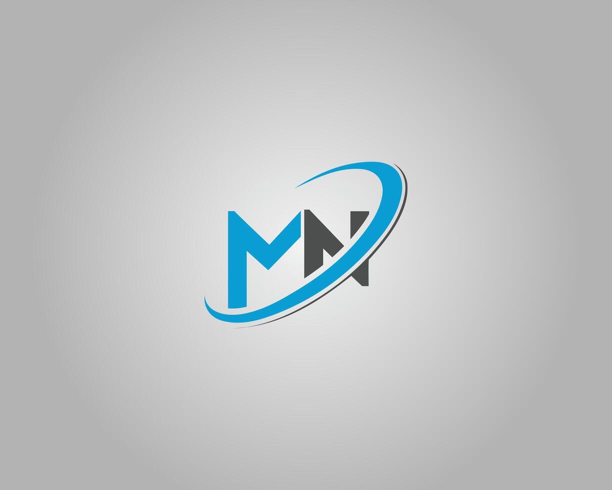 MN or NM Letter Logo Design with Creative Modern Trendy Typography Template. vector
