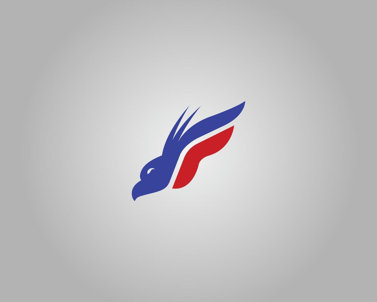 Eagle with Letter F Symbol Abstract Logo Design Concept Template. vector