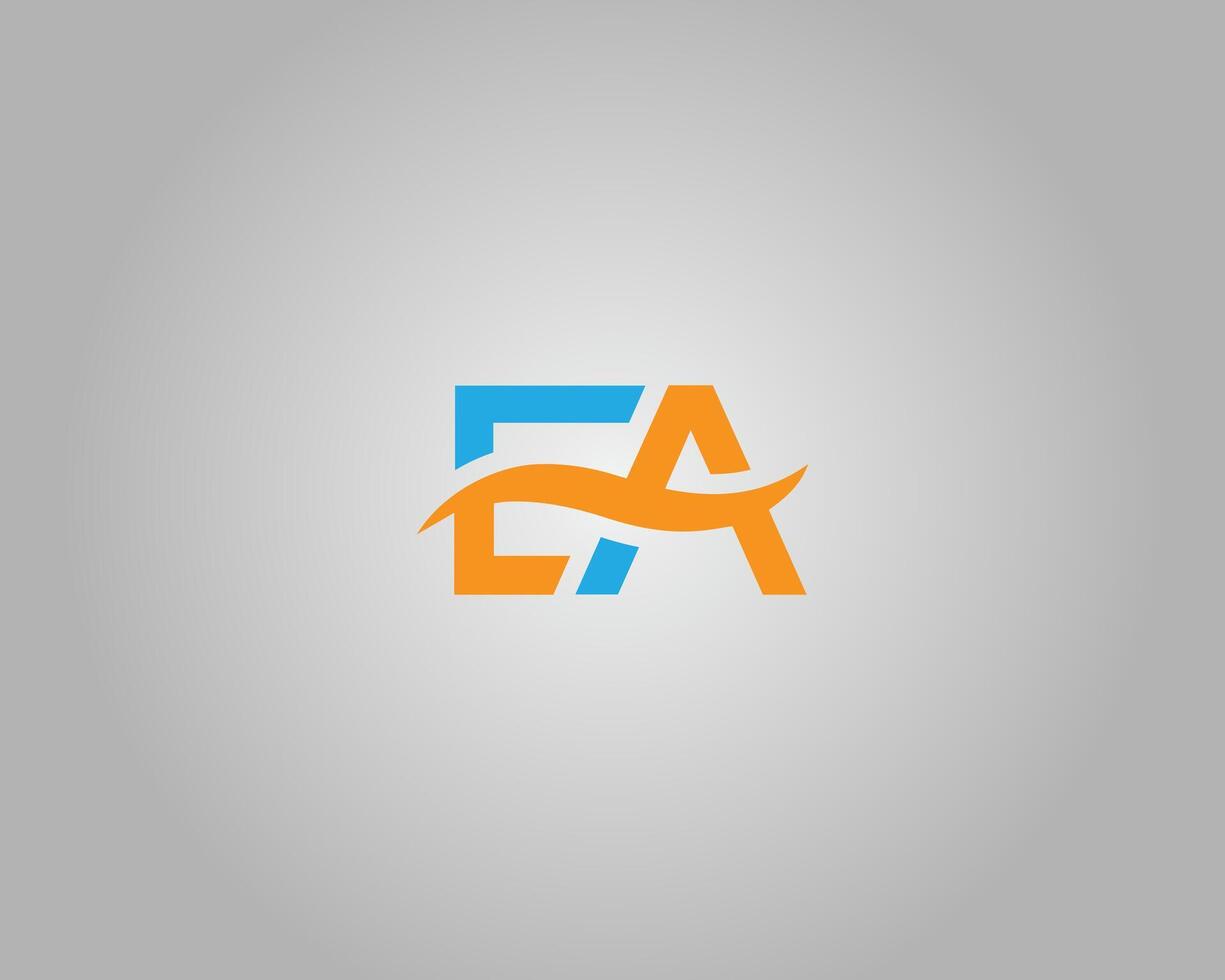 Letter EA minimalist logo design concept template. vector