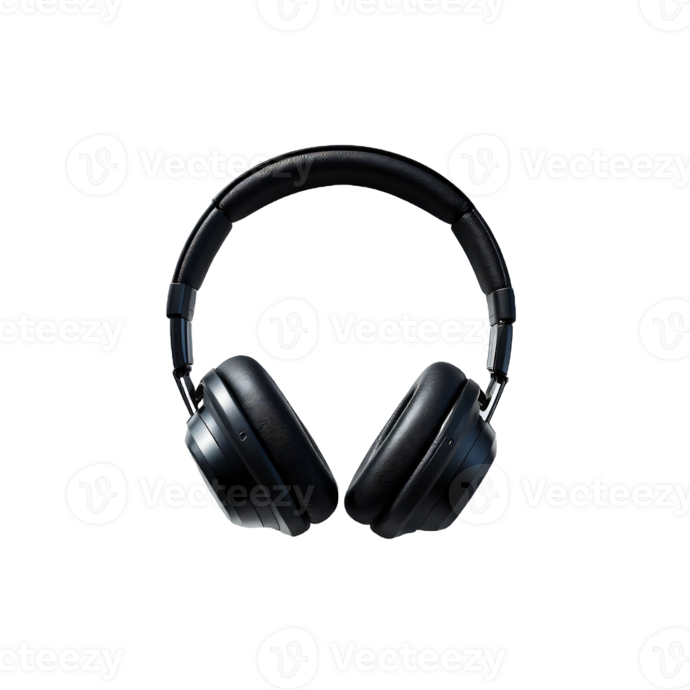 Elegant Black Wireless Headphones Immersive Audio Experience png