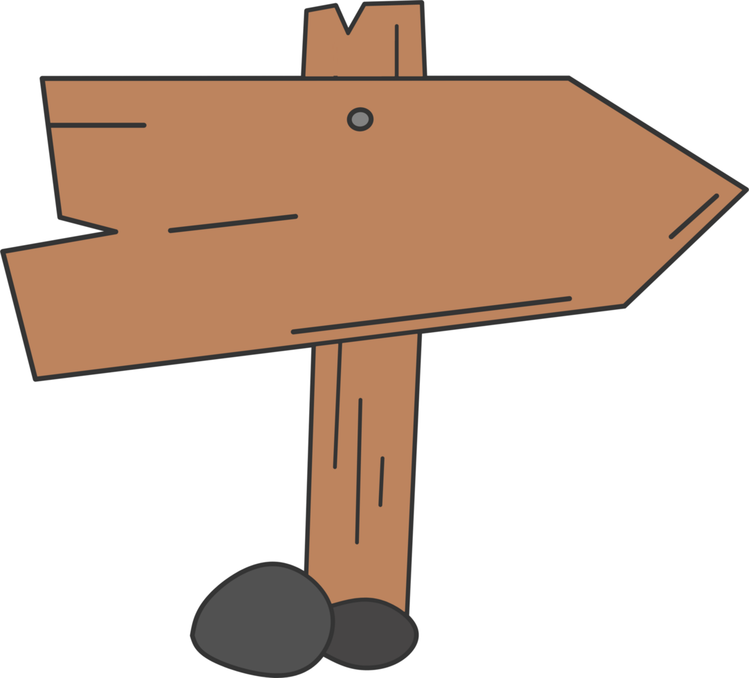 wooden sign with arrow clipart png