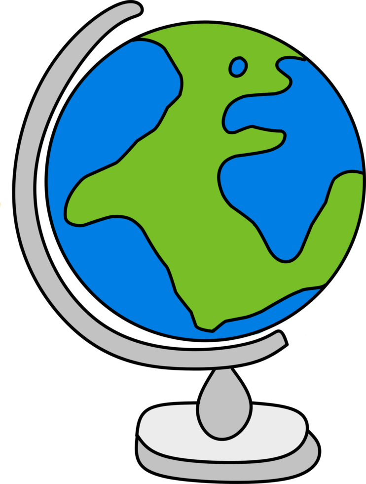 Globe illustration design png