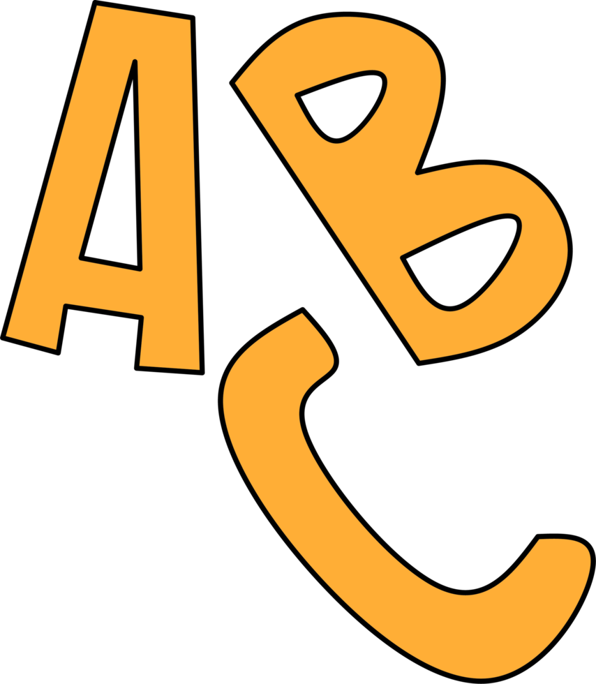 letter a b c alphabet illustration png
