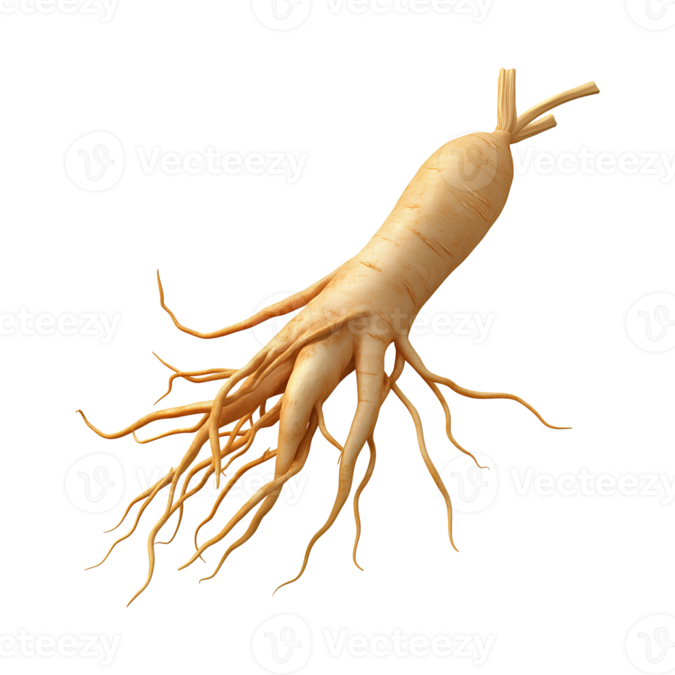 Ginseng root, traditional herb, symbolizes health and vitality in natural remedies png