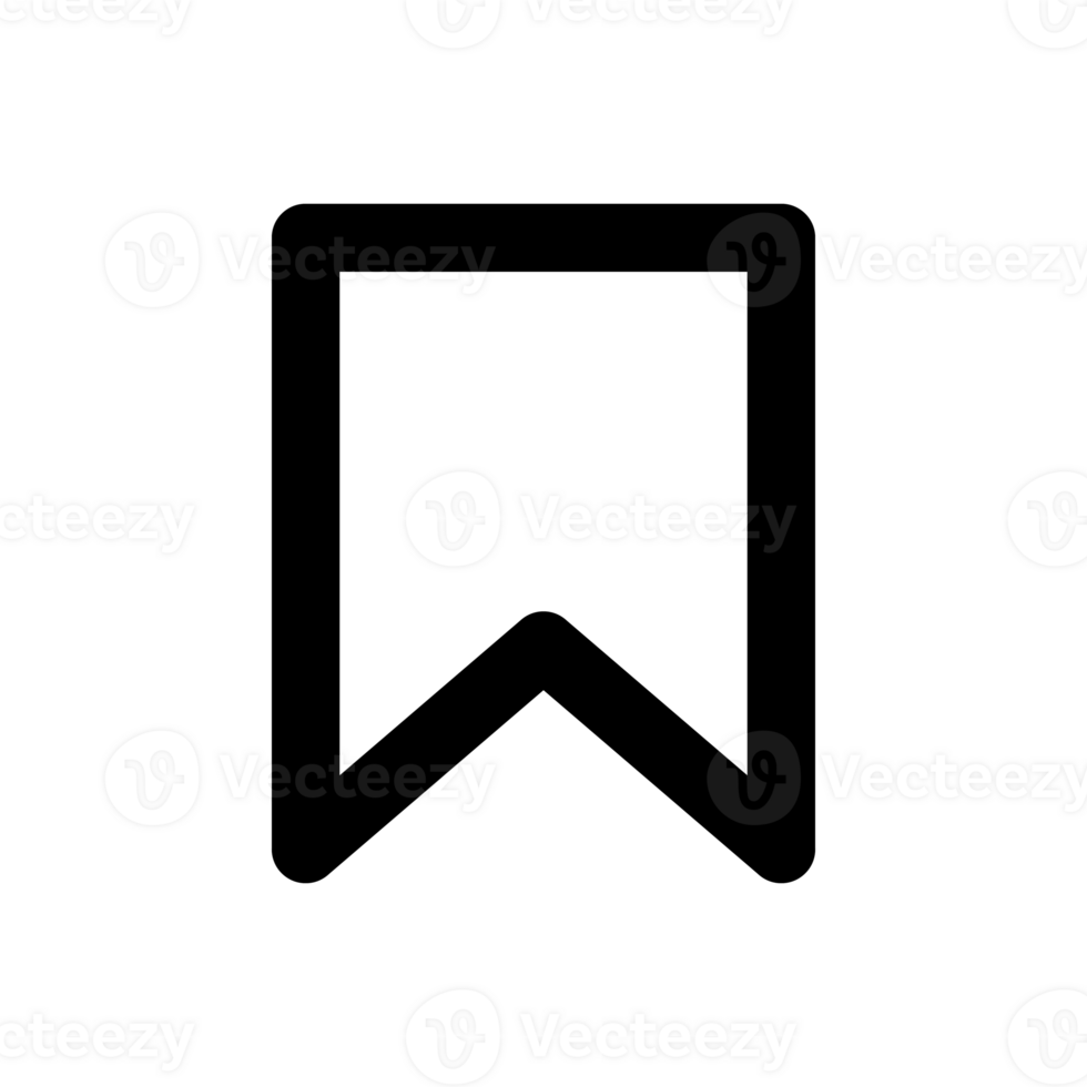 Simple bookmark icon. Outline stroke object. Linear sign and symbol. png