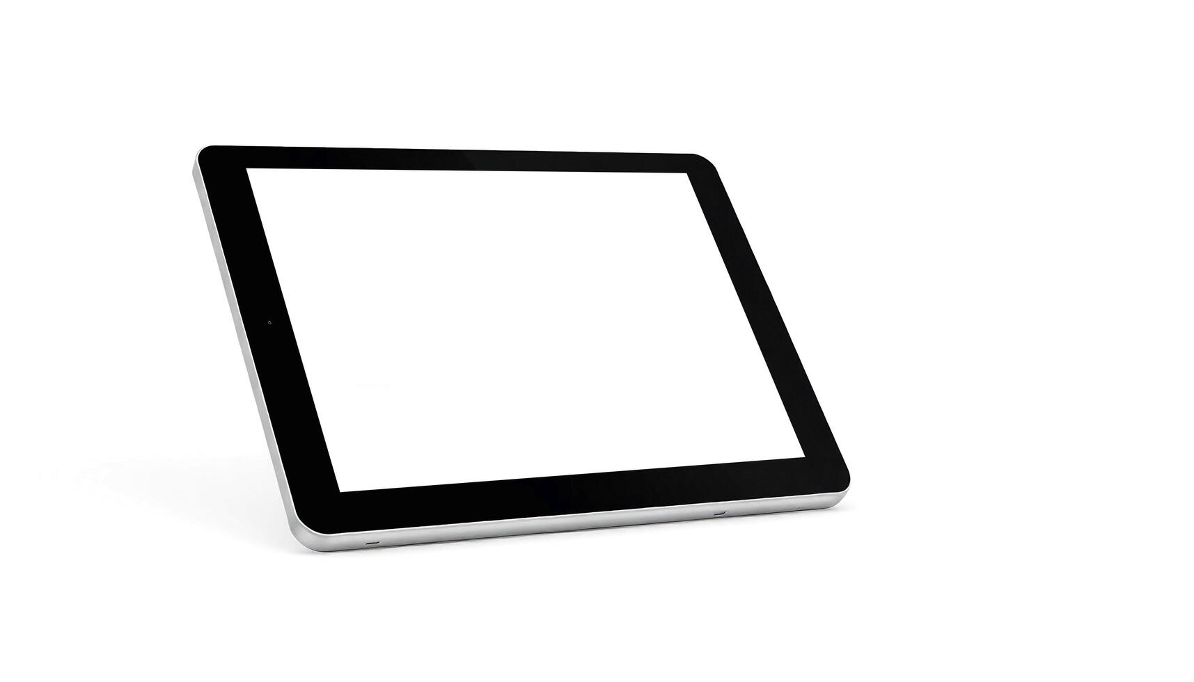 a tablet computer with a white screen on a white background photo