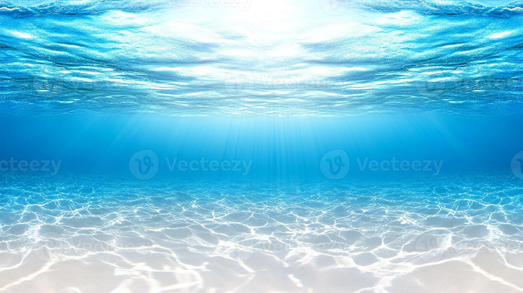 Soothing Ocean Background. Close-Up of Underwater Serenity and Light photo
