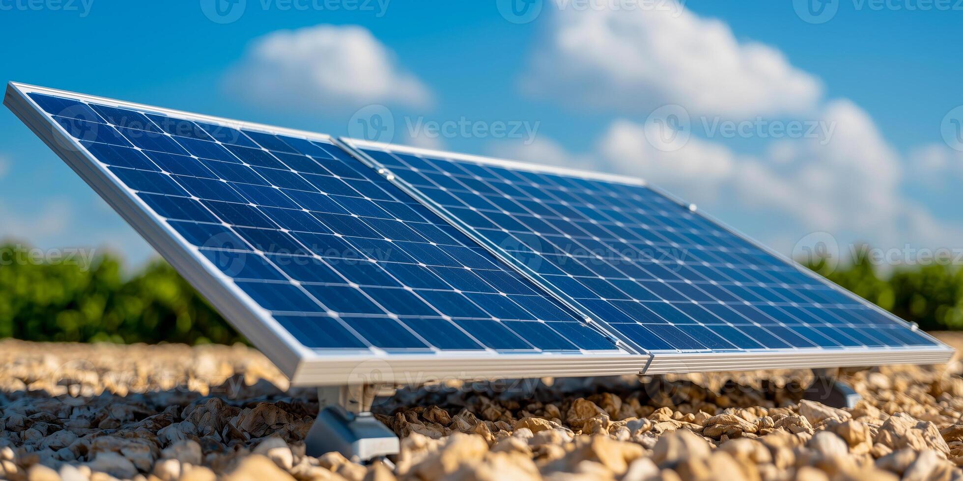 Solar Panels Under Blue Sky photo