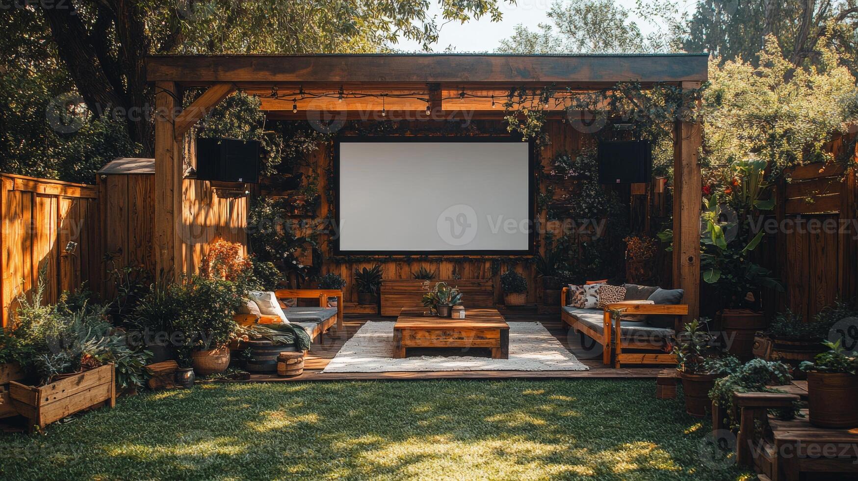 Outdoor Cinema Paradise, Backyard Movie Night Under the Stars photo
