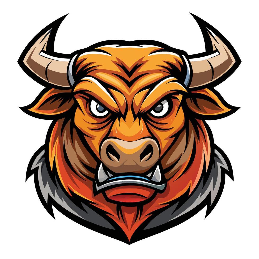 Intricate and Detailed Line Art of an Angry Bull for Tattoo and Coloring Book Inspiration vector