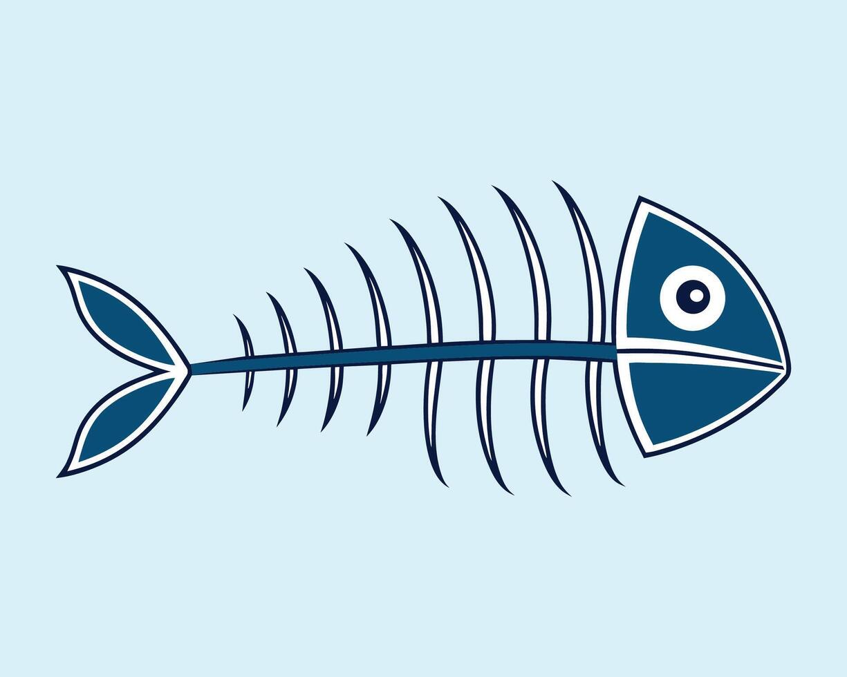 Fish Bone Icon Illustration vector