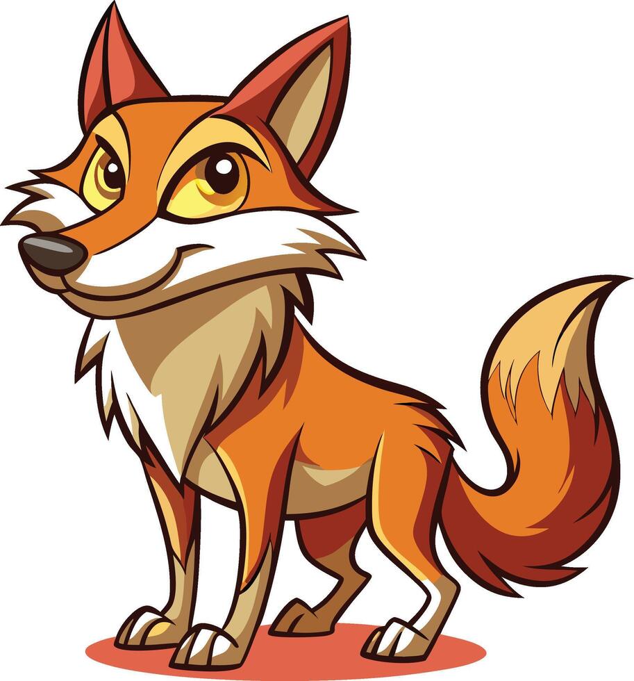 coyote cartoonillustration on a white background vector