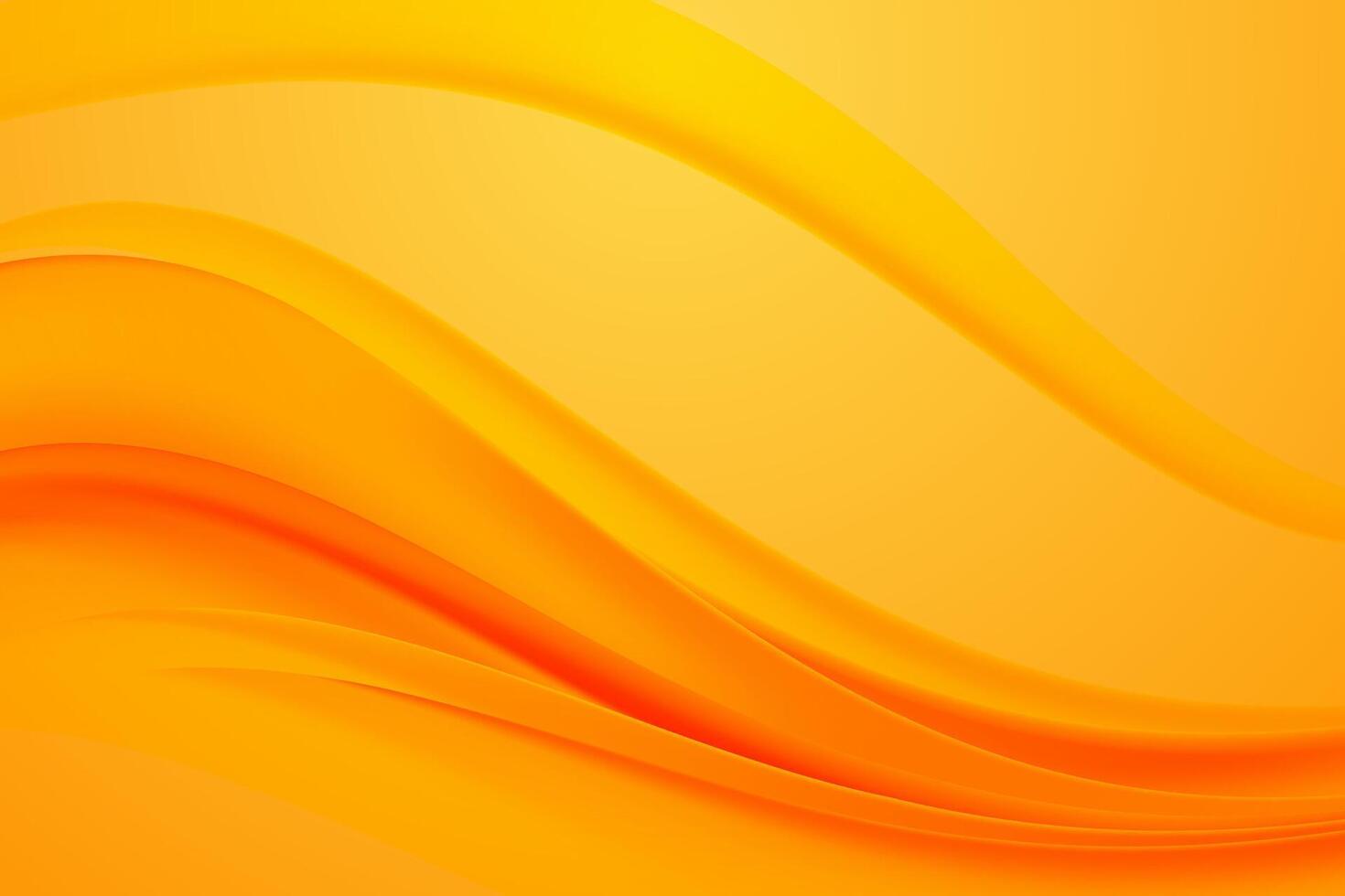 Orange Waves Abstract Background vector