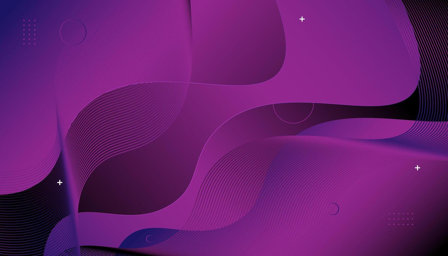 Abstract purple background with wavy lines vector