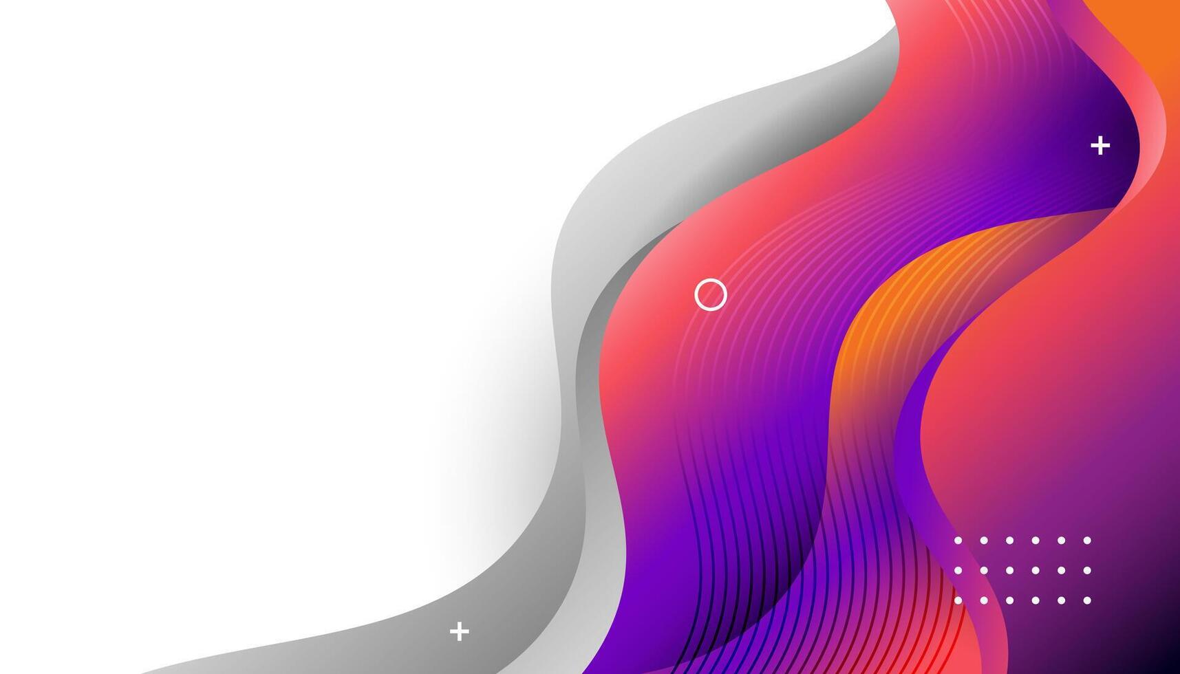 Abstract background with wavy lines and colors vector