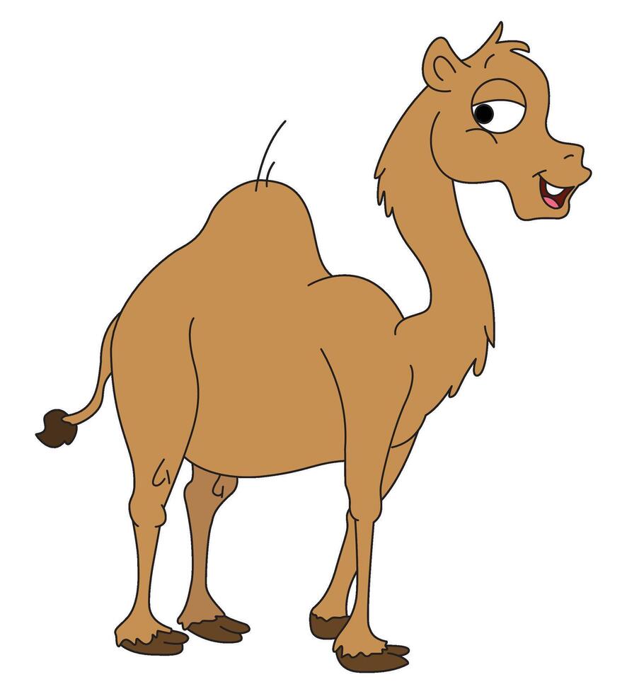 Camel baby smiling illustration vector