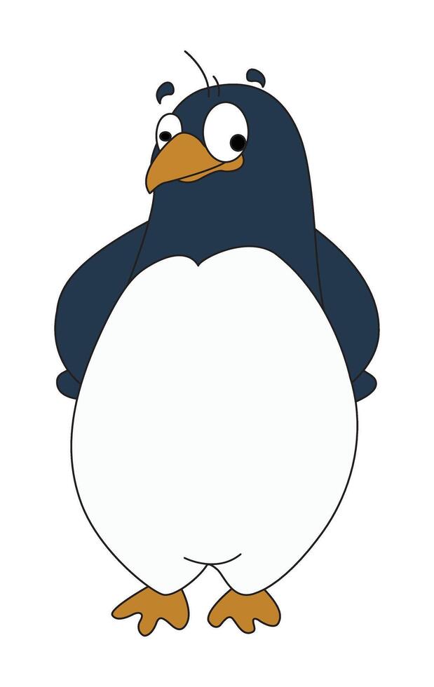 Illustration a penguin in walking vector