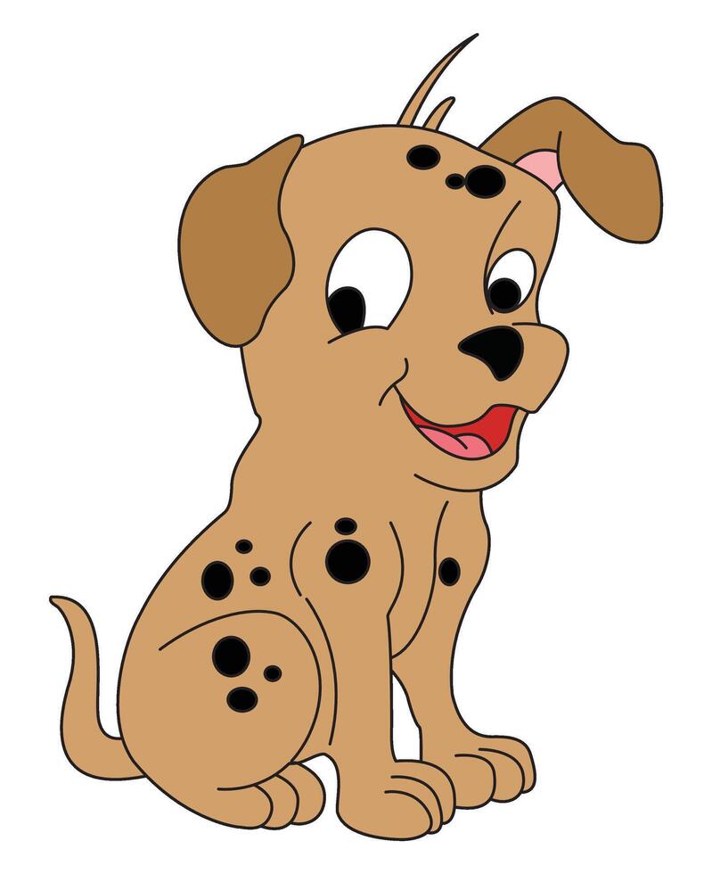 A dog in smiling vector