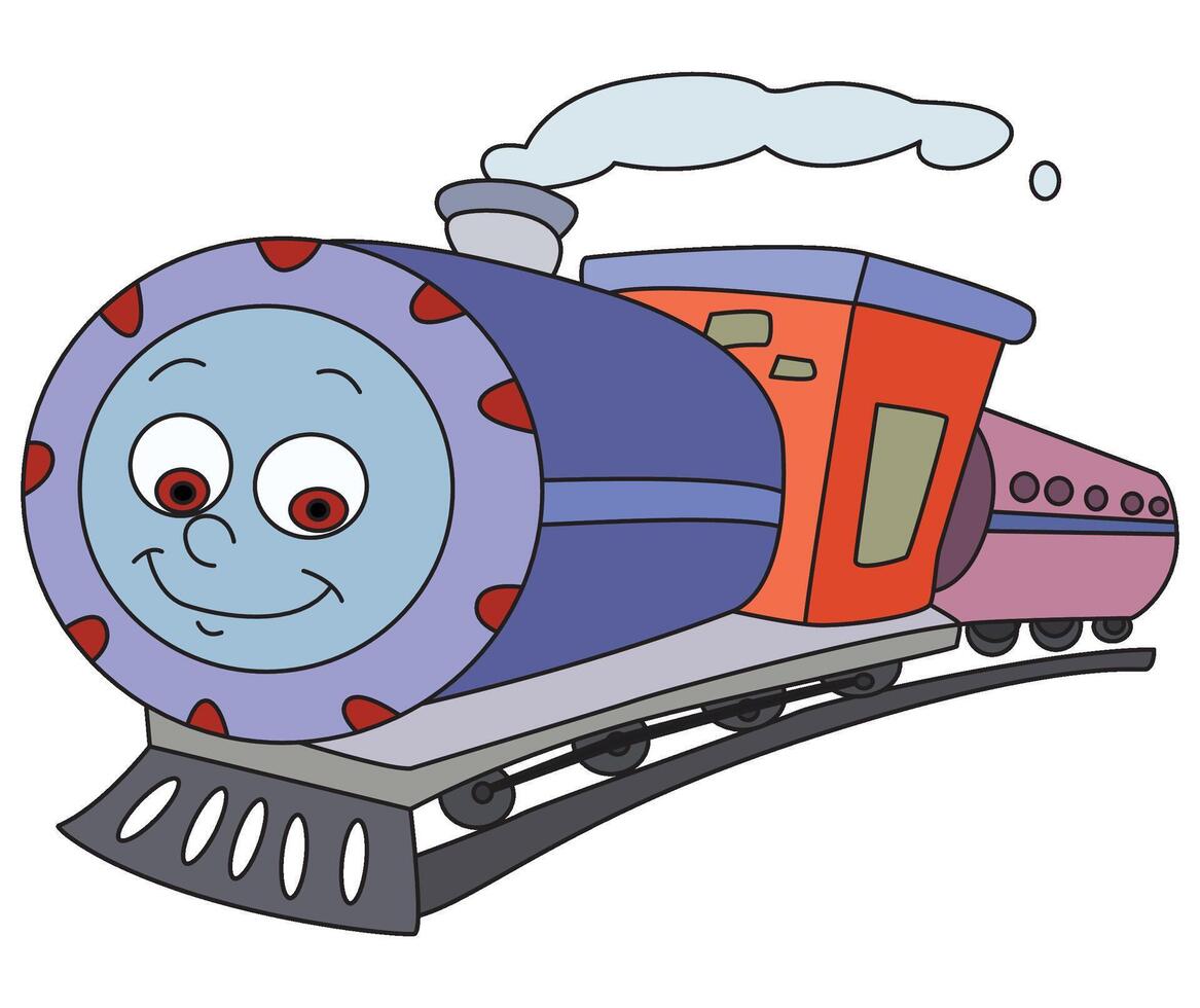 Train smiling isolated on white background vector