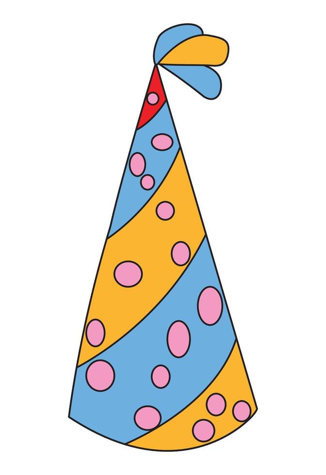 Illustration a hat toys in colorful vector