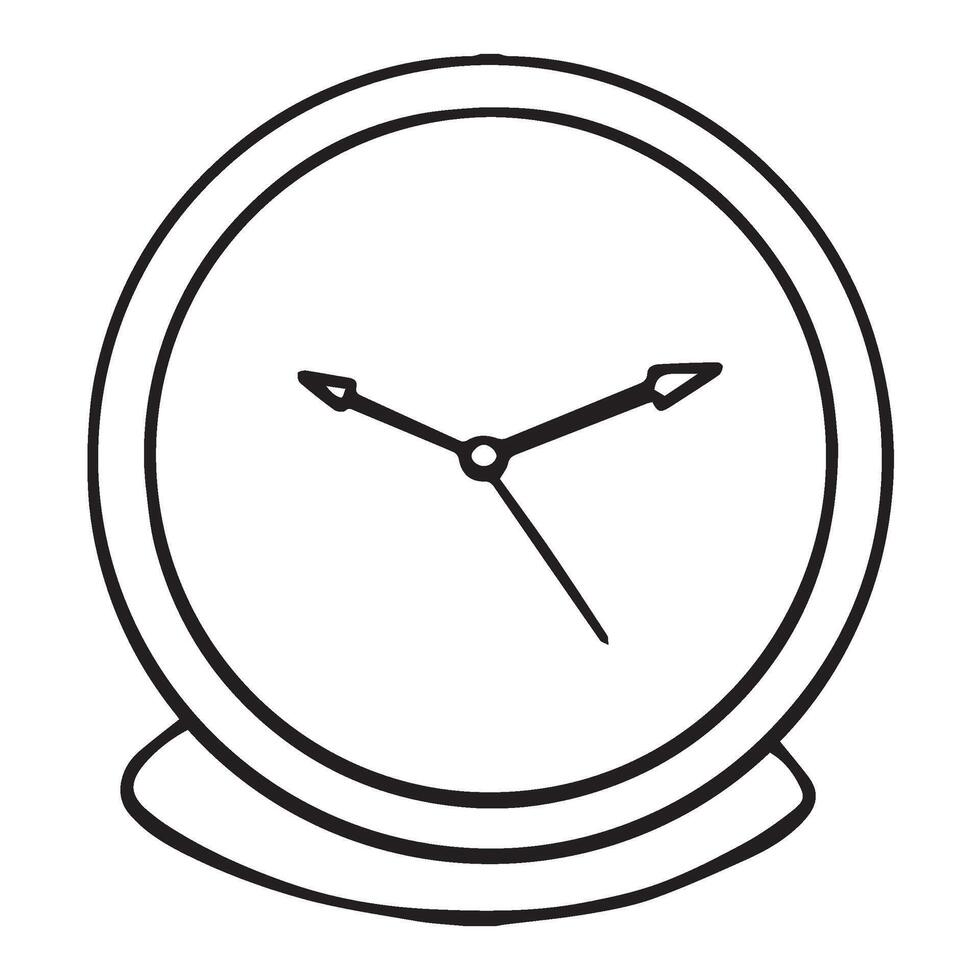 Table watch outline for color illustration vector