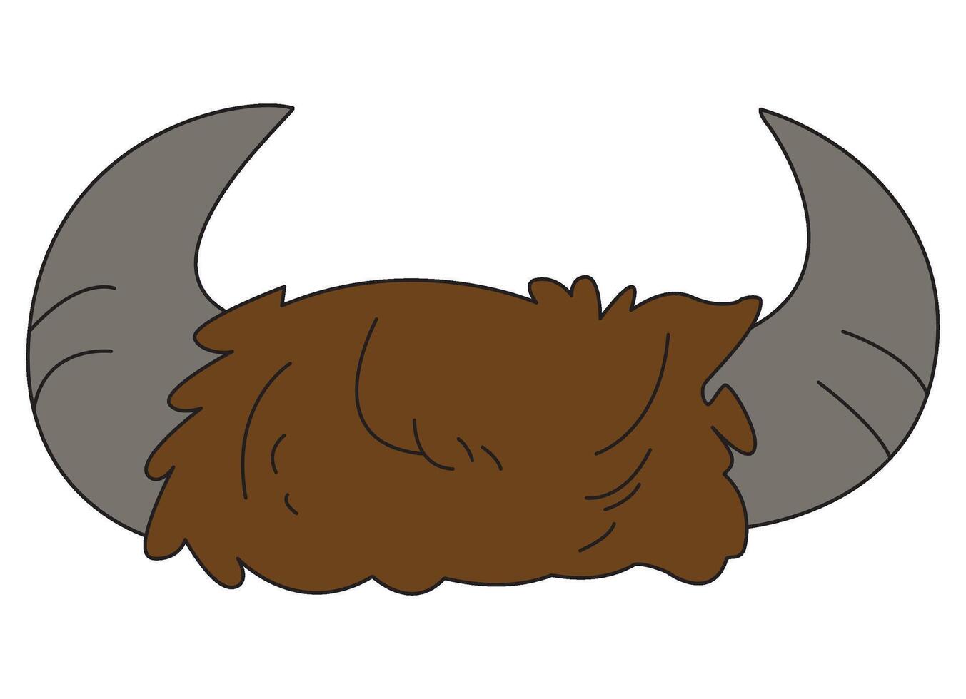 A bull horn illustration vector