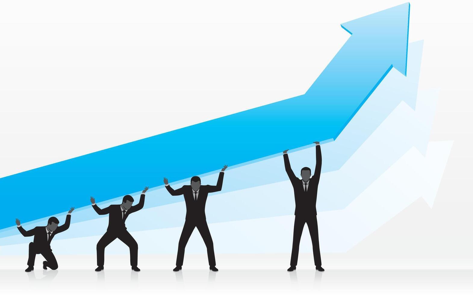 Line Graph, Business Team Concept vector