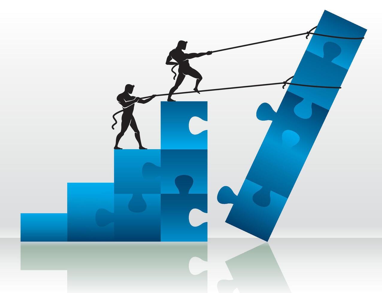 Growth Chart Solution Concept vector
